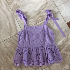 Embroidered j crew blouse